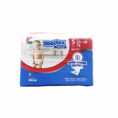 Moltex Premium Pañales Infantiles Transpirables con Aloe Vera Talla 5 (13-18kg) - 44 Pañales