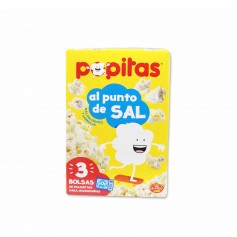 Popitas Palomitas de Maíz al Punto de Sal - (3 Bolsas) - 300g