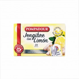 Pompadour Infusión de Jengibre con Limón - (20 Bolsitas) - 35g