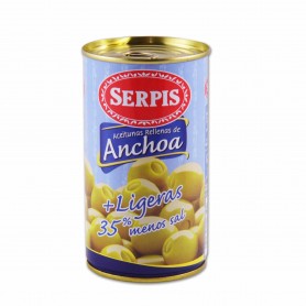 Serpis Aceitunas Rellenas de Anchoa + Ligeras - 300g
