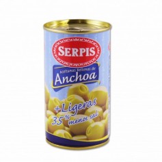 Serpis Aceitunas Rellenas de Anchoa + Ligeras - 300g