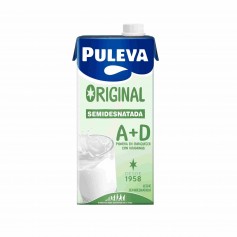Puleva Leche Semidesnatada A + D - 1L - Pack 6